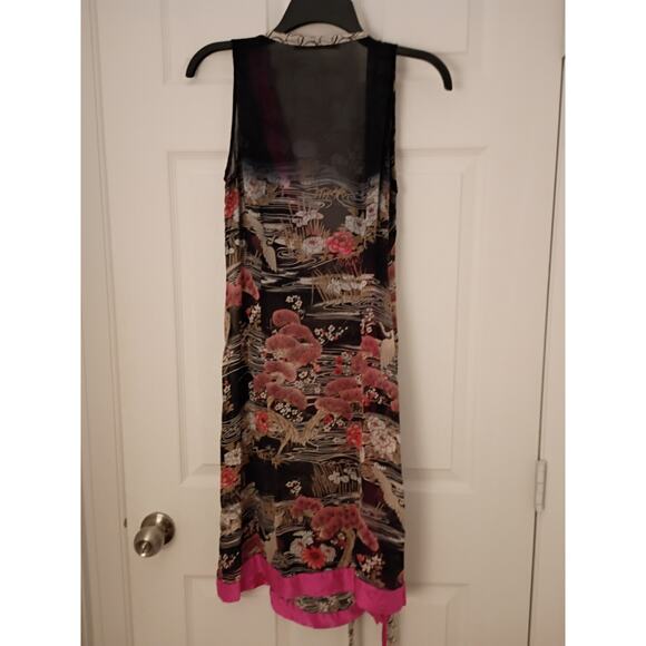 Women's Lili Petrus 100% Silk Japanese Wrap Robe Size Medium - Picture 4 of 5